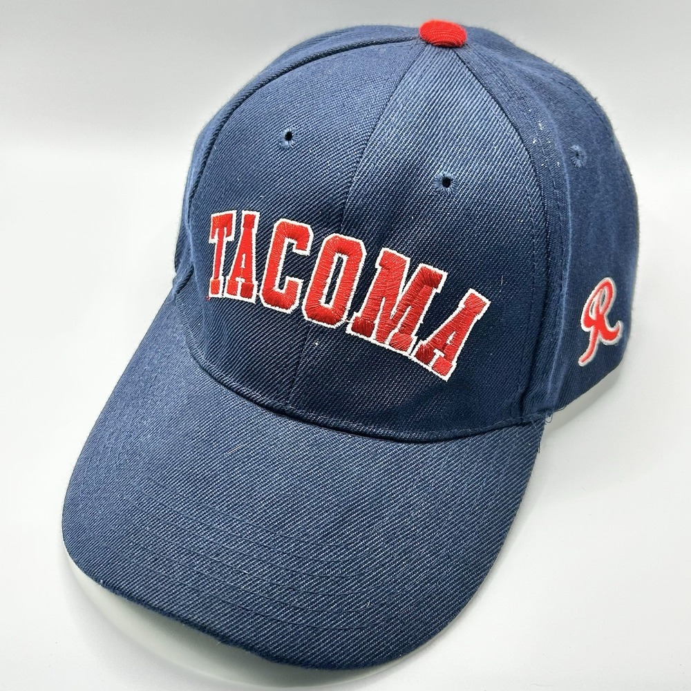 Tacoma Rainiers Minor League Baseball Wordmark Hat Cap Adjustable Strapback Blue